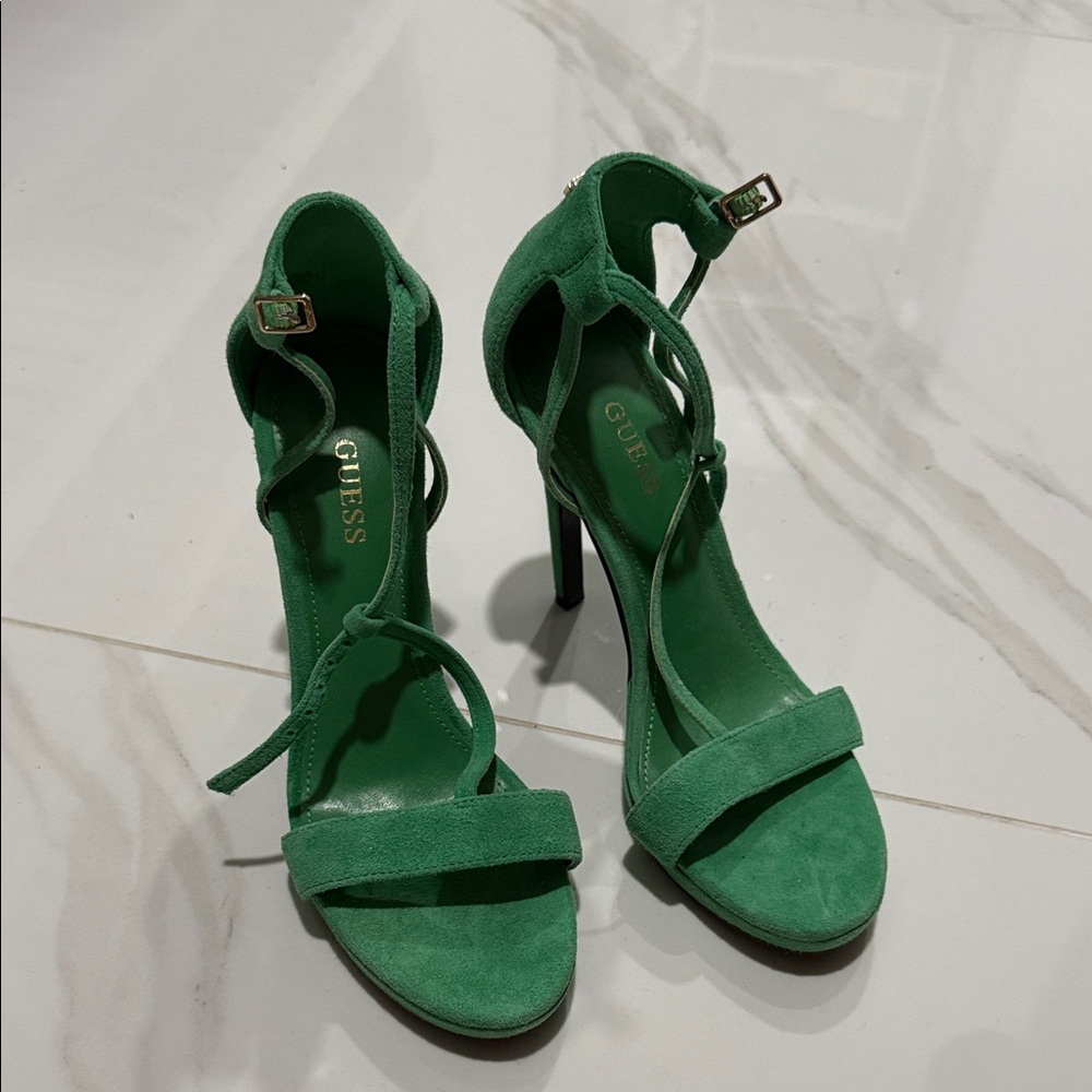 GUESS Emerald Green Strappy Heels